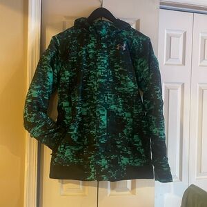 Under Armour Storm 3 Hooded Camo Ski Jacket Youth Infrared cold gear Size XL